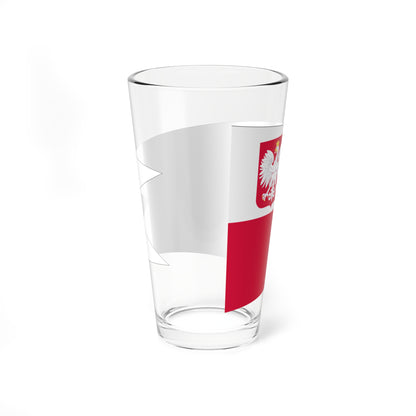 POL dowodca flotylli rank flag (Poland) Pint Glass 16oz