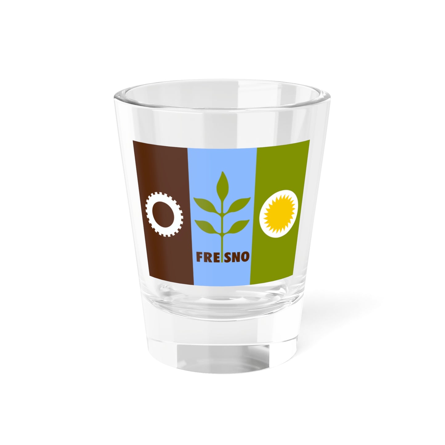 Flag of Fresno California (United States) Shot Glass 1.5oz