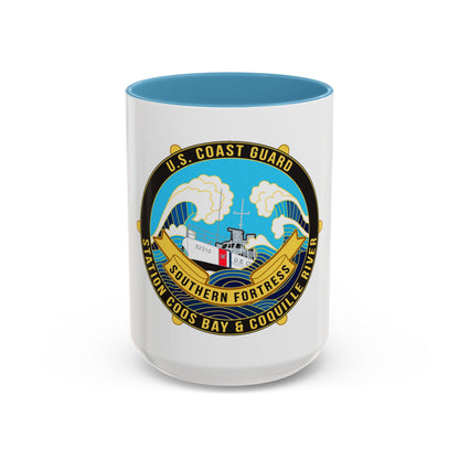 USCG Station Coos Bay (U.S. Coast Guard) Accent Coffee Mug