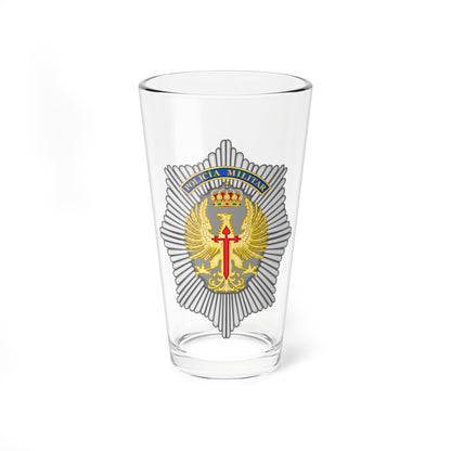 Emblem and Badge of the Spanish Army Military Police (Spain) (Coat of Arms) Pint Glass 16oz