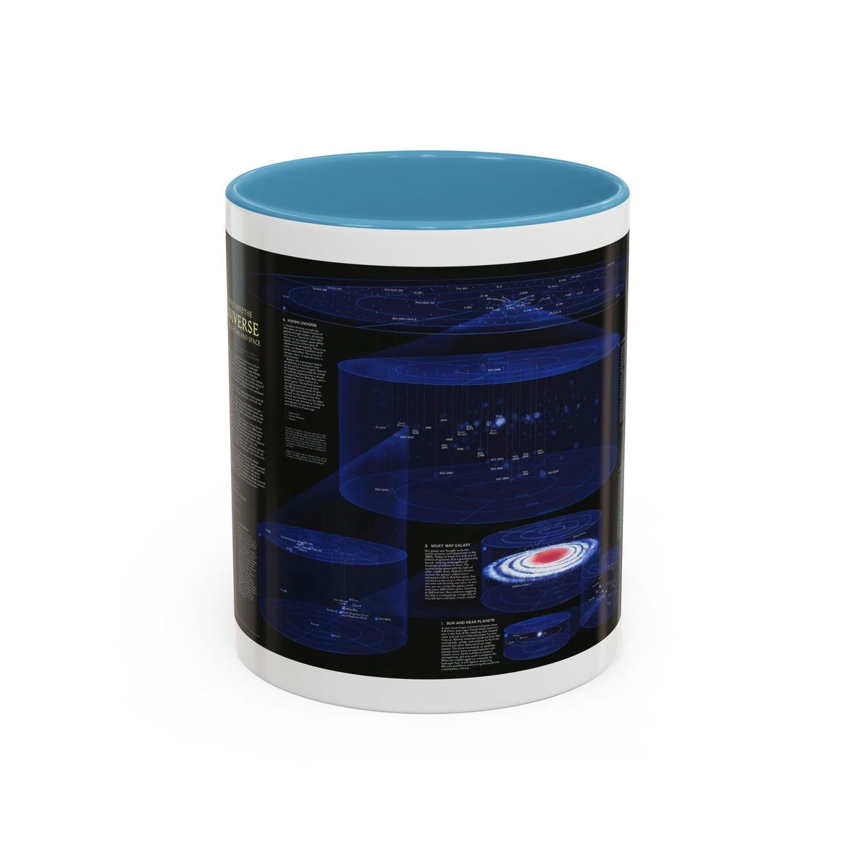 Space - The Universe - Through Time and Space (1983) (Map) Accent Coffee Mug