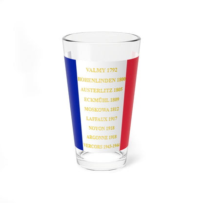 11e regiment de cuirassiers - drapeau (France) Pint Glass 16oz