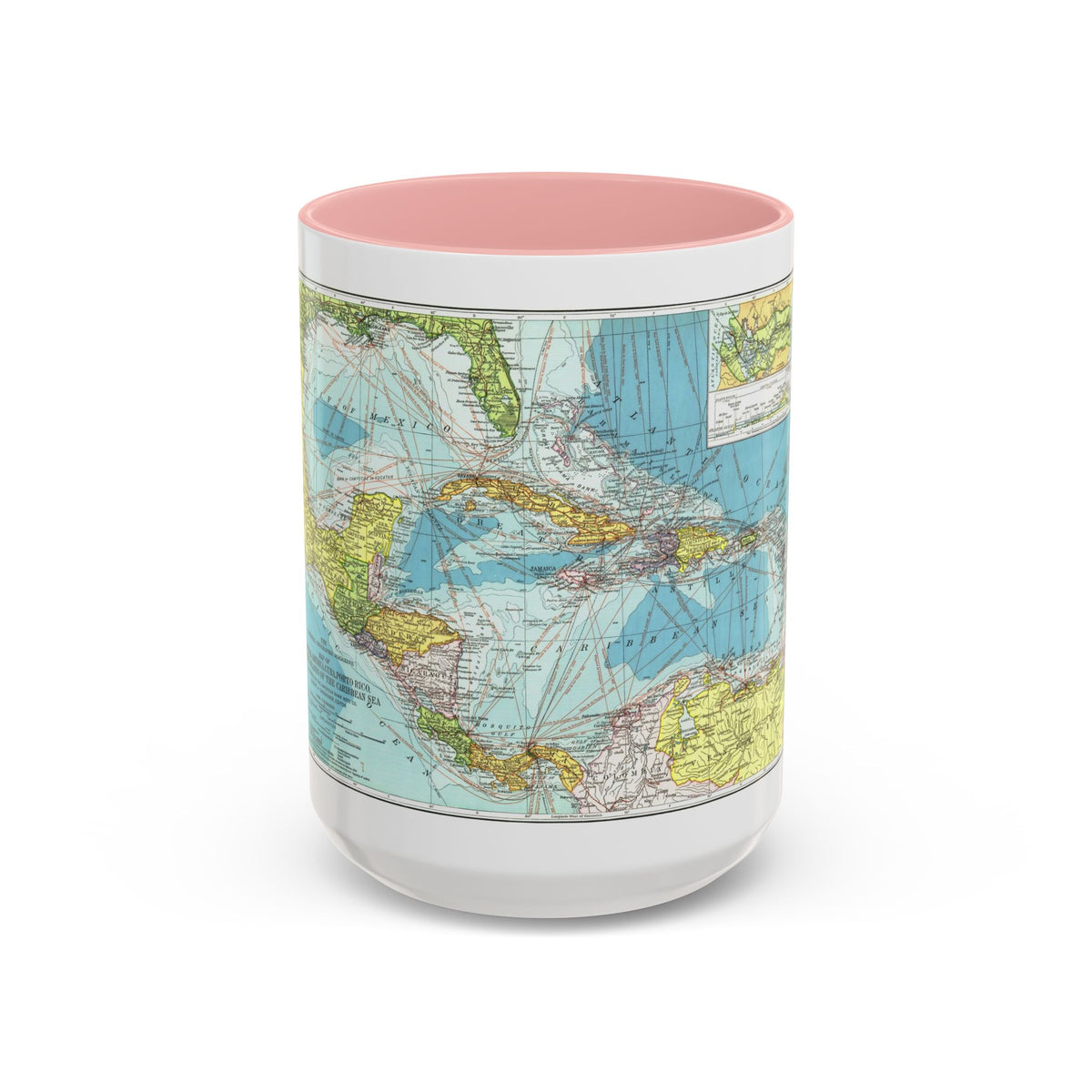Central America (1913) (Map) Accent Coffee Mug