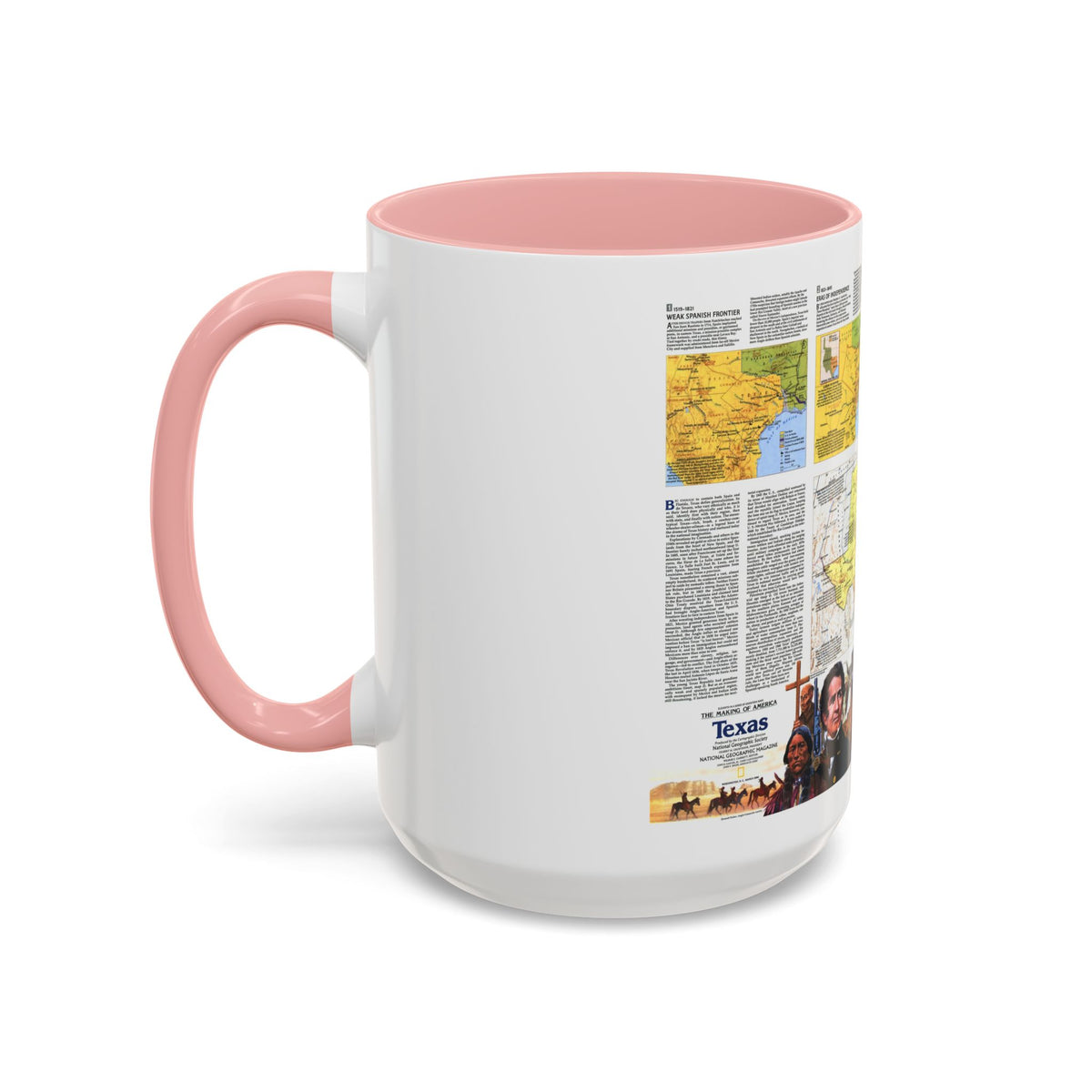 USA - Texas 2 (1986) (Map) Accent Coffee Mug