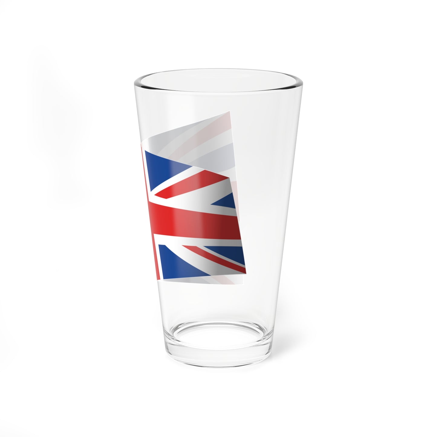 UK Flag - iconic waving (United Kingdom) Pint Glass 16oz