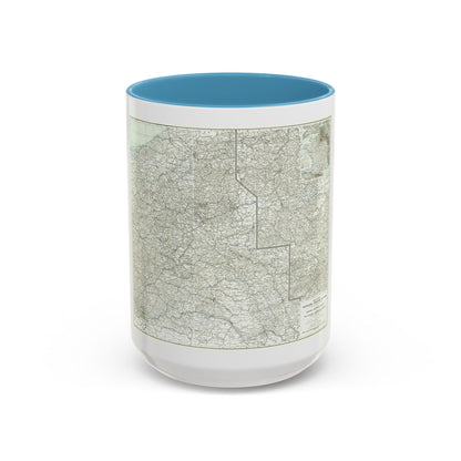 Western Theatre of War (1918) (Map) Accent Coffee Mug