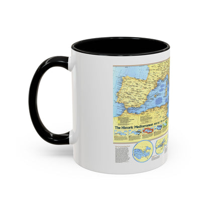 Mediterranean - Historic , 800 BC to AD 1500 (1982) (Map) Accent Coffee Mug