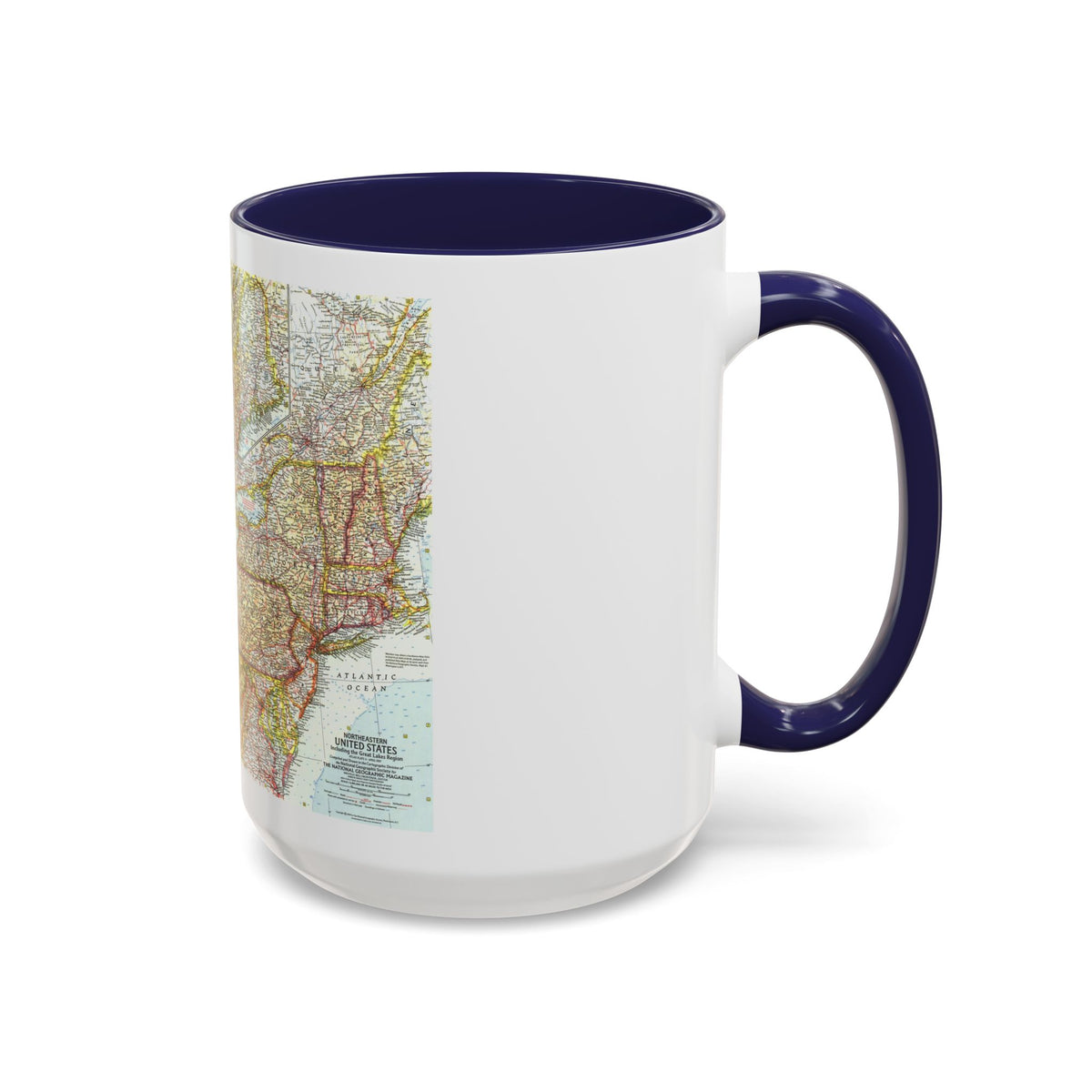 USA - Northeastern & Great Lakes (1959) (Map) Accent Coffee Mug