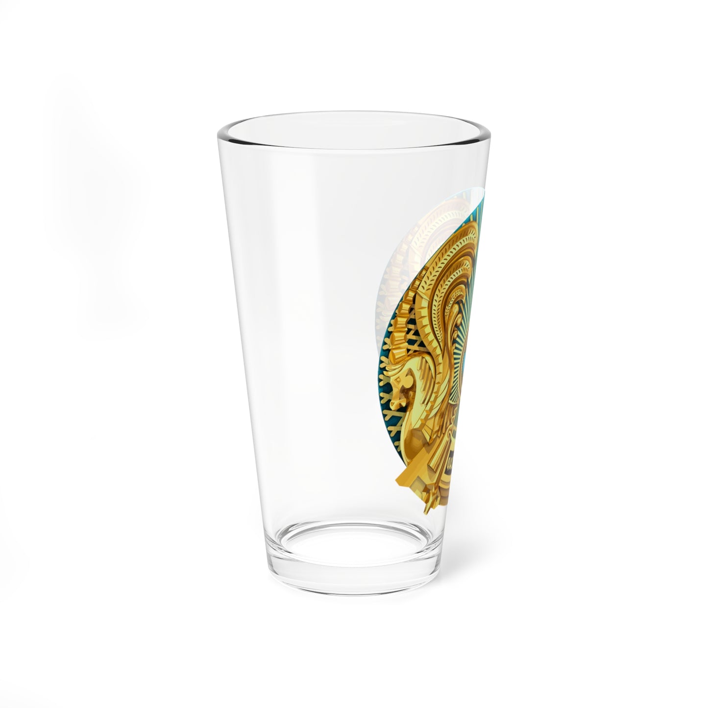 Emblem of Kazakhstan 3D (Kazakhstan) (Coat of Arms) Pint Glass 16oz