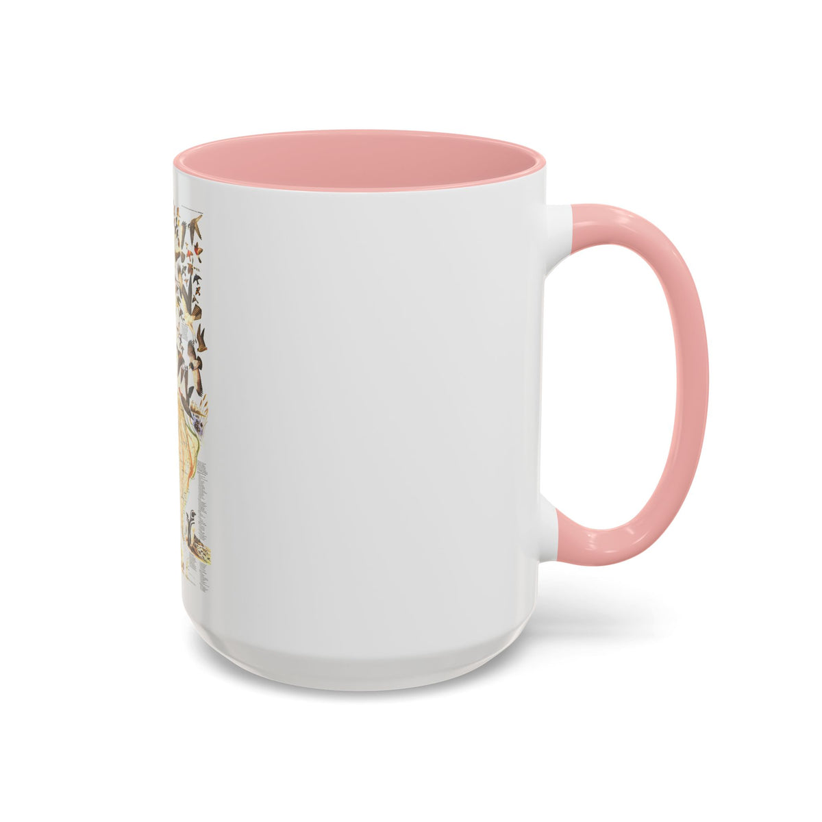 America - Bird Migration (1969) (Map) Accent Coffee Mug
