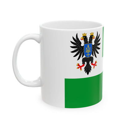 Drapeau de l'oblast de Tchernihiv en Ukraine - Tasse à café blanche