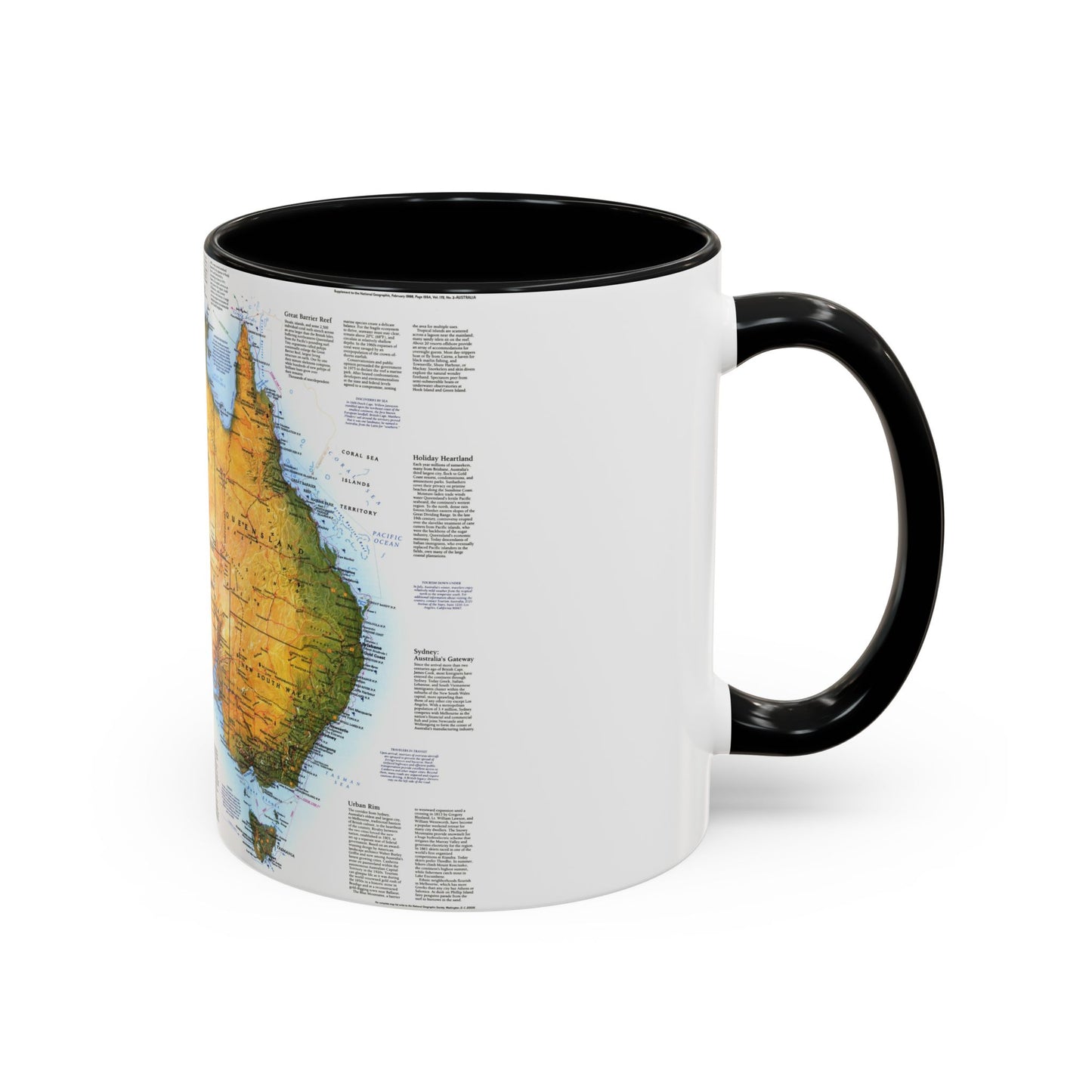 Australia - A Traveller's Look (1988) (Map) Accent Coffee Mug