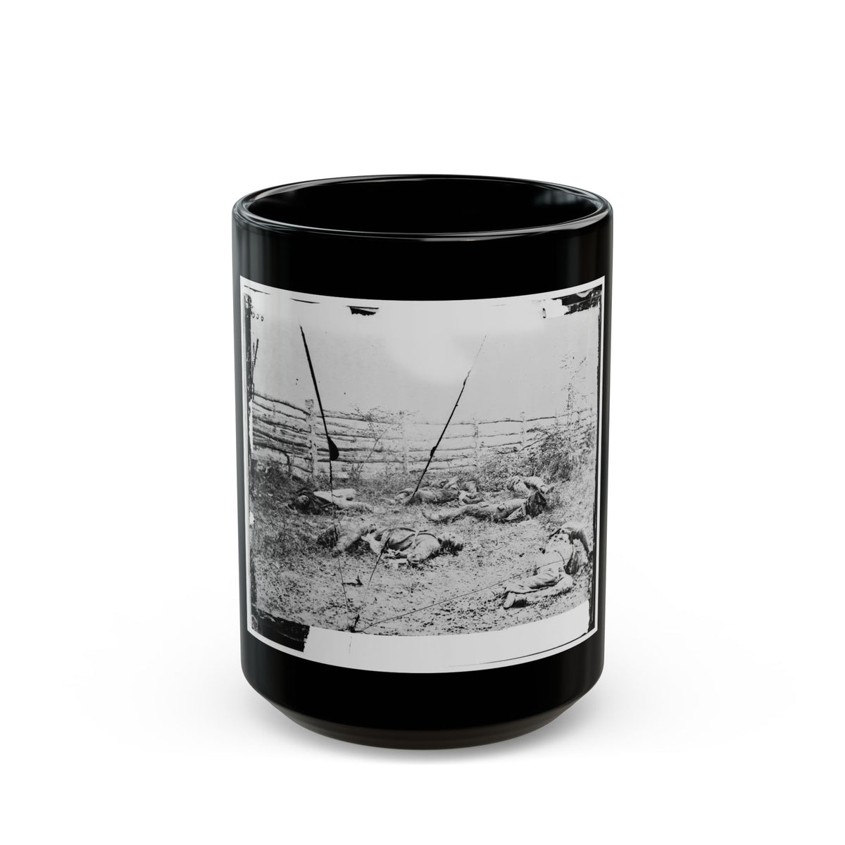 Antietam, Maryland. Confederate Soldiers As They Fell Inside The Fence On The Hagerstown Road (U.S. Civil War) Black Coffee Mug
