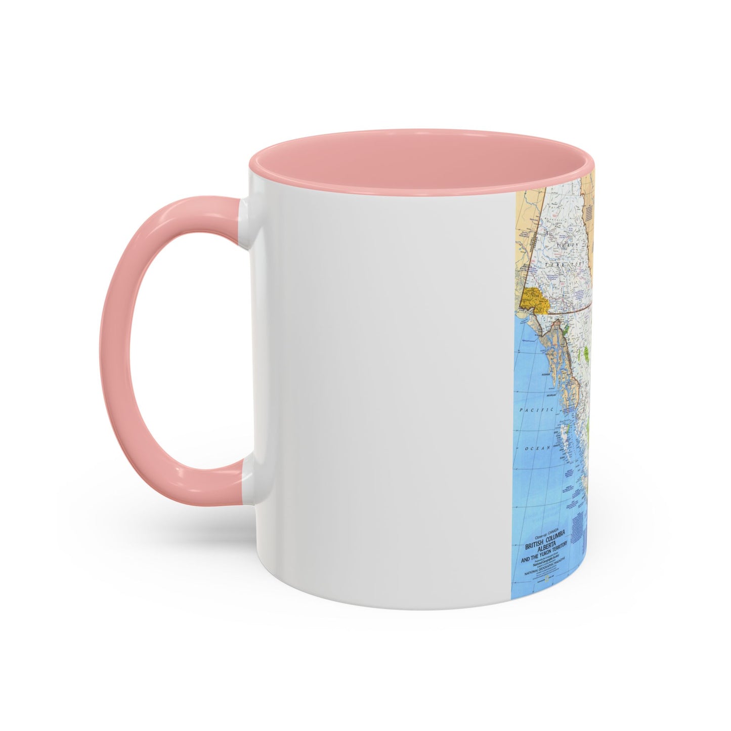 Canada - British Columbia, Alberta & Yukon (1978) (Map) Accent Coffee Mug