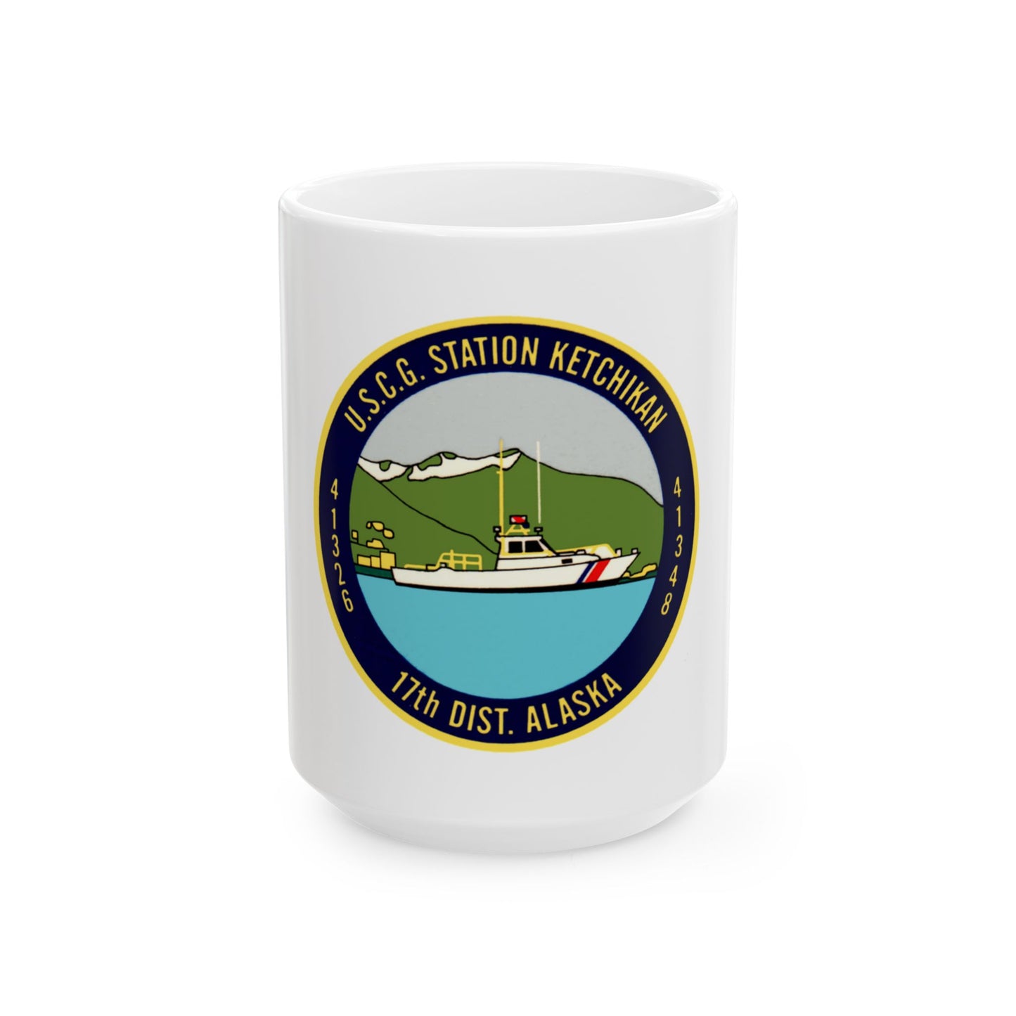 USCG Station Ketchikan 17th Dist (U.S. Coast Guard) White Coffee Mug