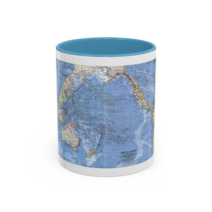 Pacific Ocean (1962) (Map) Accent Coffee Mug