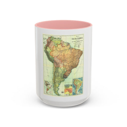 South America (1921) (Map) Accent Coffee Mug
