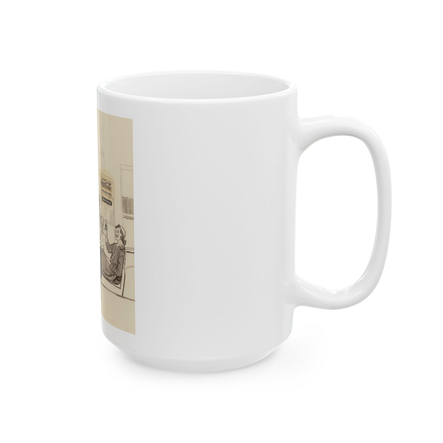 Group of Four Coca-Cola advertisements, 1960 (3) - White Coffee Mug