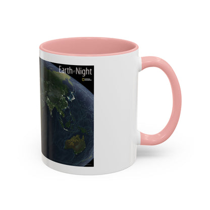 World Map - Earth at Night (2004) (Map) Accent Coffee Mug