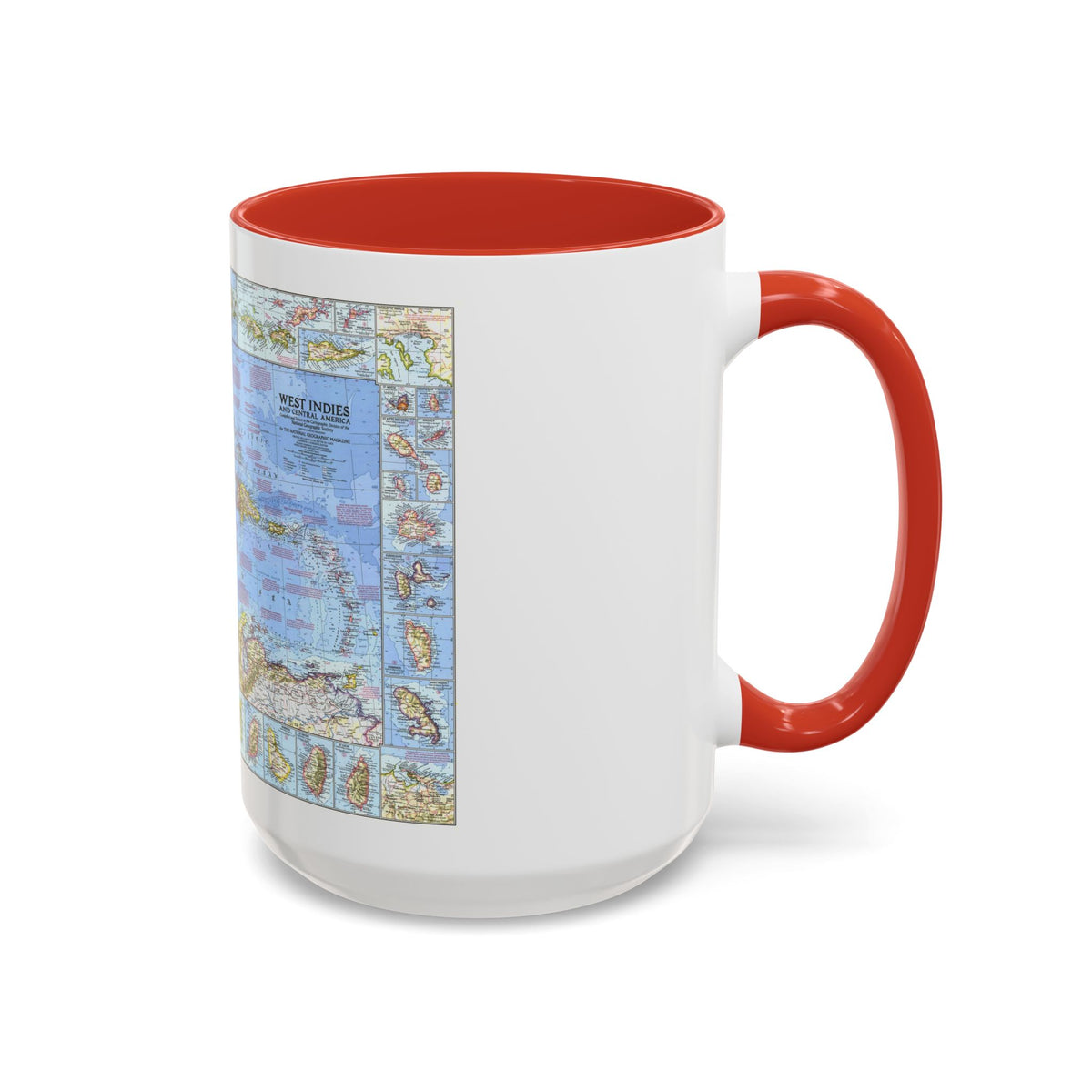 West Indies & Central America (1970) (Map) Accent Coffee Mug