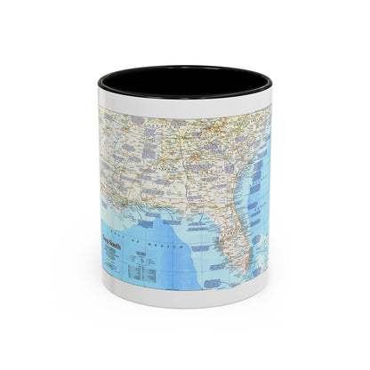USA - Deep South 1 (1983) (Map) Accent Coffee Mug