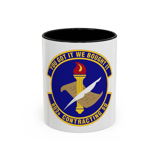 802d Contracting Squadron (U.S. Air Force) Accent Coffee Mug