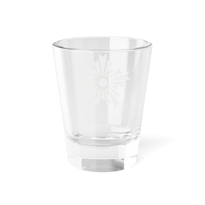 Japanese Crest AsahikageWhite background (Japan) (Coat of Arms) Shot Glass 1.5oz