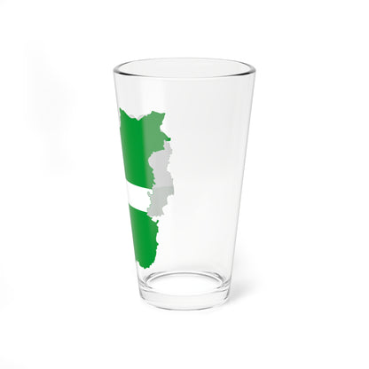 Flag-map of Chernihiv Oblast (Ukraine) Pint Glass 16oz