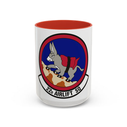 22d Airlift Squadron (U.S. Air Force) Accent Coffee Mug