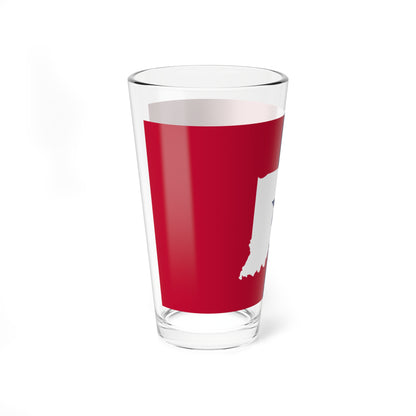 Flag of Union City Indiana (India) Pint Glass 16oz