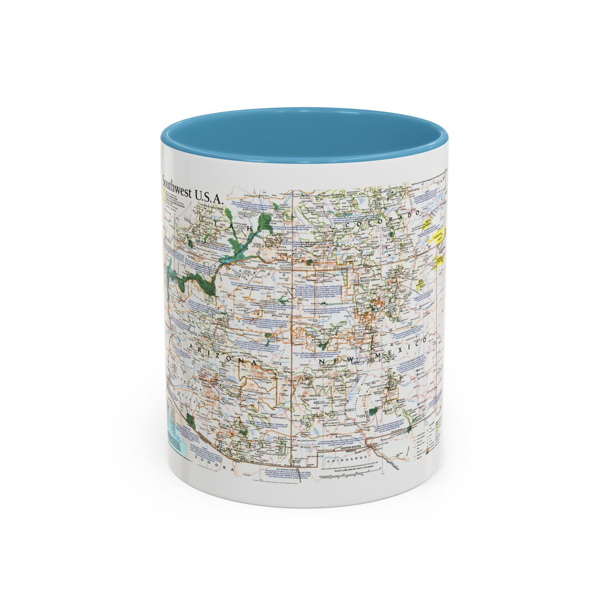 USA - Southwest (1992) (Map) Accent Coffee Mug