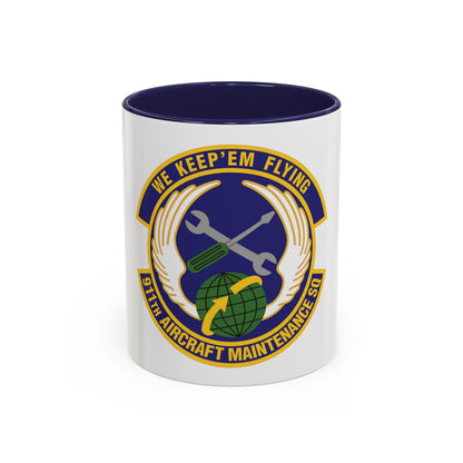 911th Aircraft Maintenance Squadron (U.S. Air Force) Accent Coffee Mug