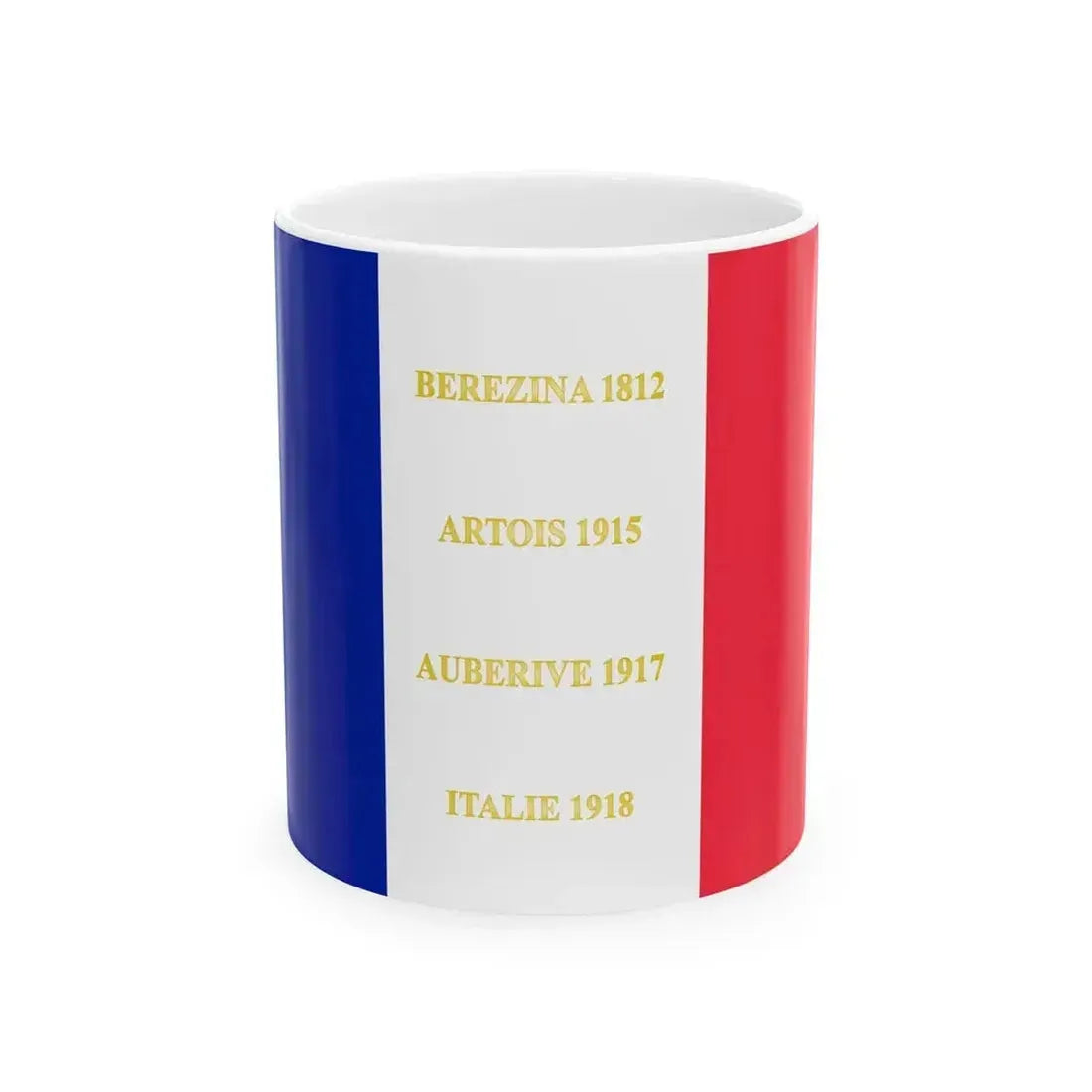 126e regiment dinfanterie de ligne-drapeau (France) White Coffee Mug 11oz - Go Mug Yourself