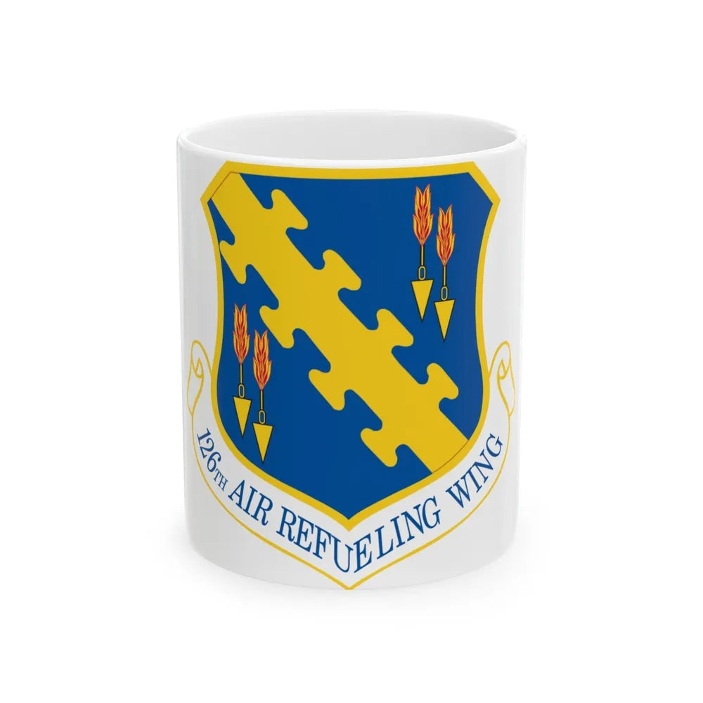 126th Air Refueling Wing (U.S. Air Force) White Coffee Mug-11oz-Go Mug Yourself