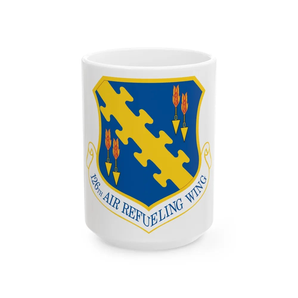 126th Air Refueling Wing (U.S. Air Force) White Coffee Mug-15oz-Go Mug Yourself