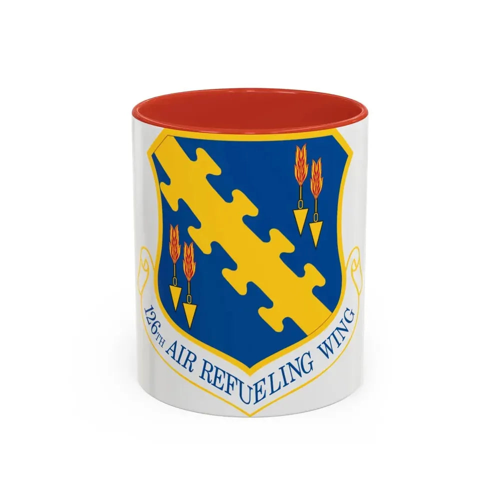 126th Air Refueling Wing (U.S. Air Force) Accent Coffee Mug 11oz Red - Go Mug Yourself