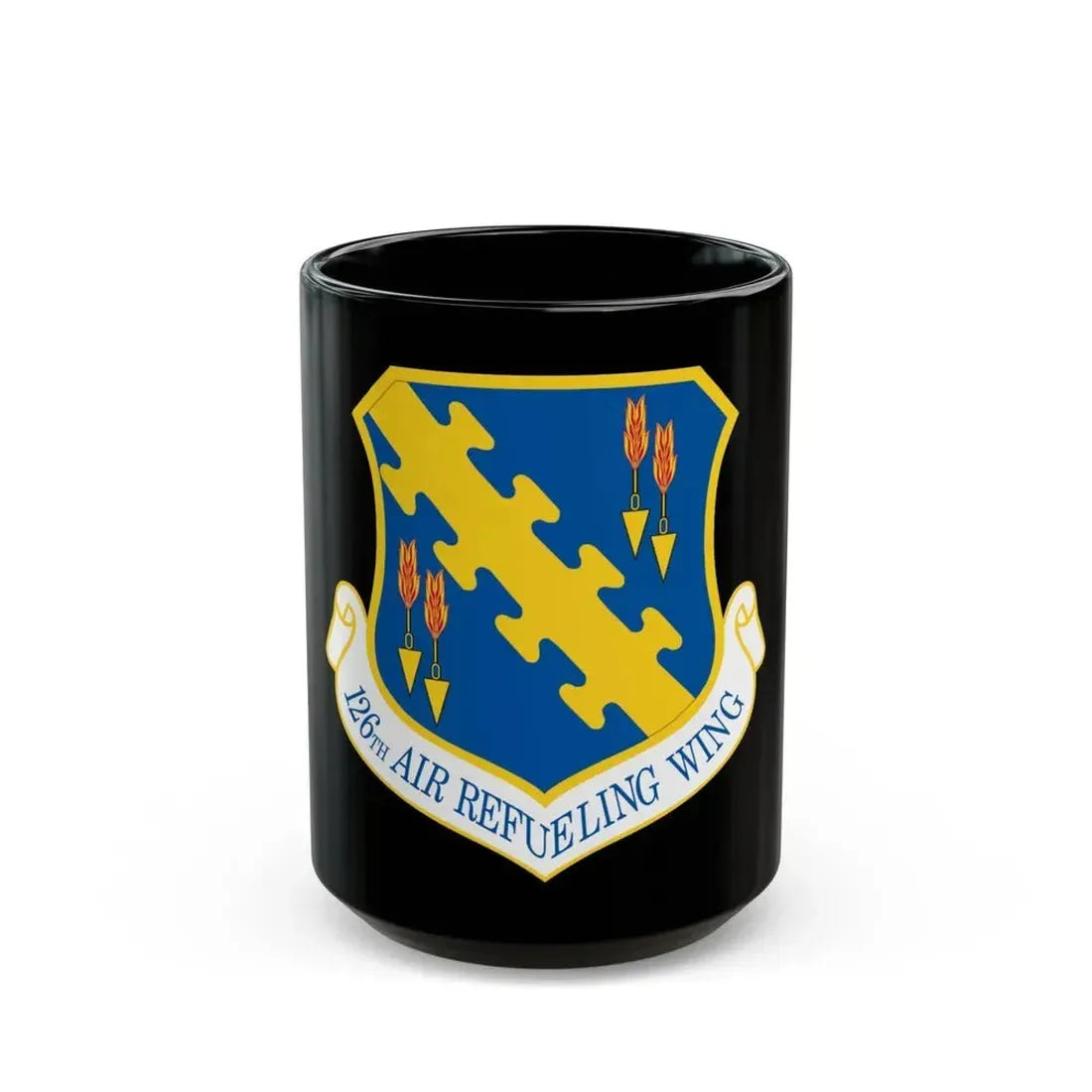 126th Air Refueling Wing (U.S. Air Force) Black Coffee Mug 15oz - Go Mug Yourself