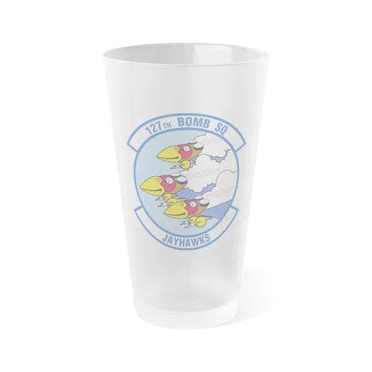 127 Bomber Squadron (U.S. Air Force) Frosted Pint Glass 16oz-16oz-Frosted-Go Mug Yourself