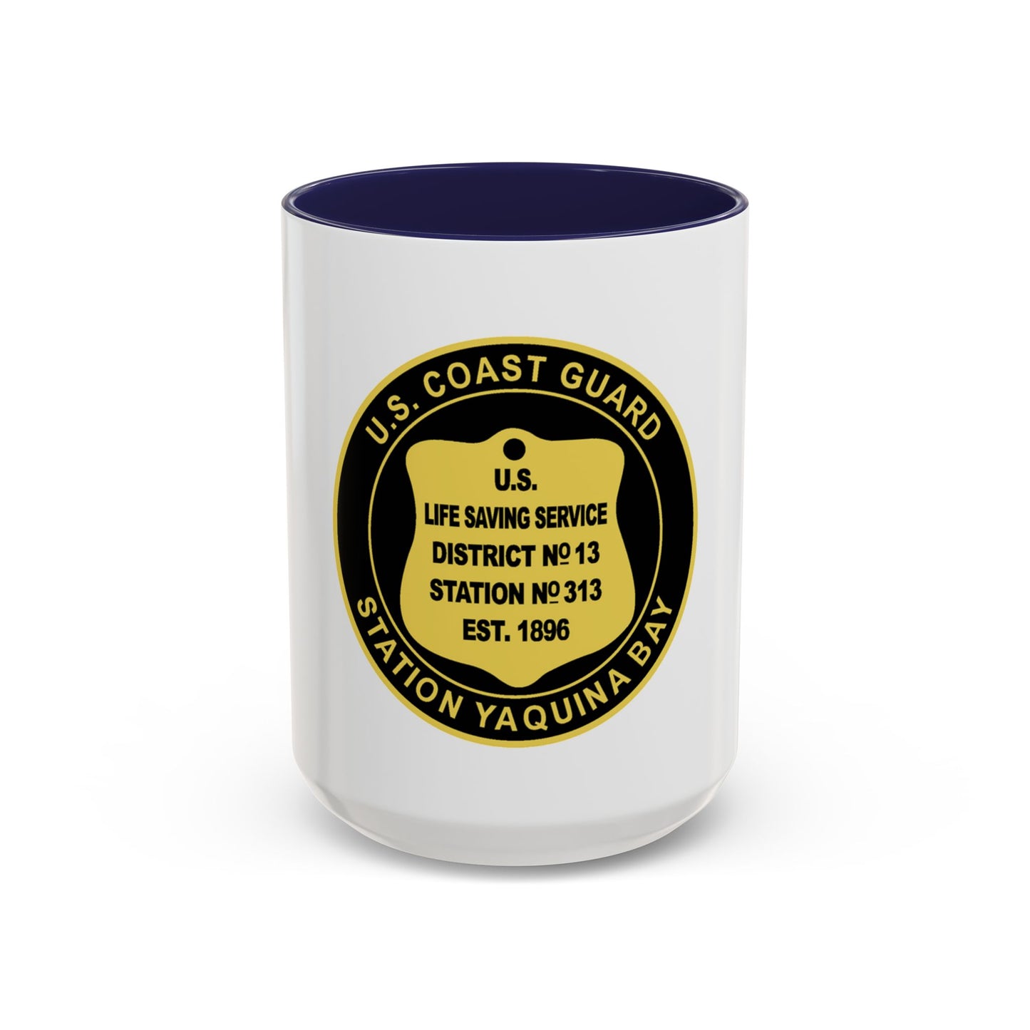 USCG Station Yaquina Bay (U.S. Coast Guard) Accent Coffee Mug