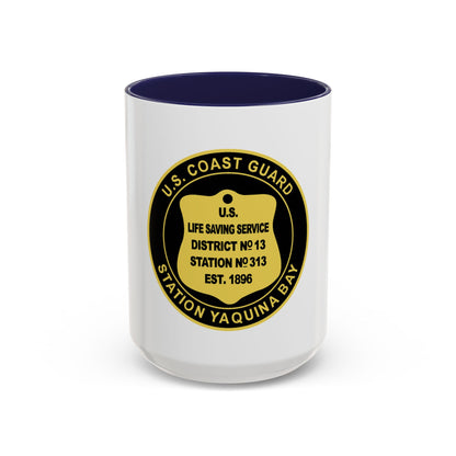 USCG Station Yaquina Bay (U.S. Coast Guard) Accent Coffee Mug