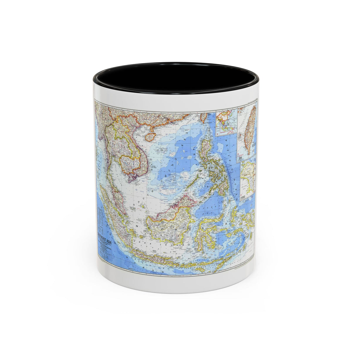 Asia - Southeast (1968) (Map) Accent Coffee Mug