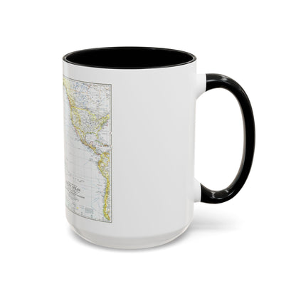 Pacific Ocean - Theater of War (1942) (Map) Accent Coffee Mug