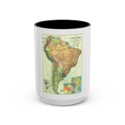 South America (1921) (Map) Accent Coffee Mug