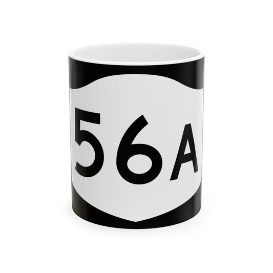 NY-56A (New York) (Road Sign) White Coffee Mug