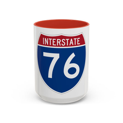 Interstate 76 Colorado Nebraska (U.S. Highways) Accent Coffee Mug