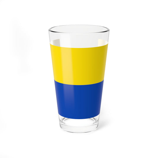 Flag yellow blue 5x3 (Germany) Pint Glass 16oz