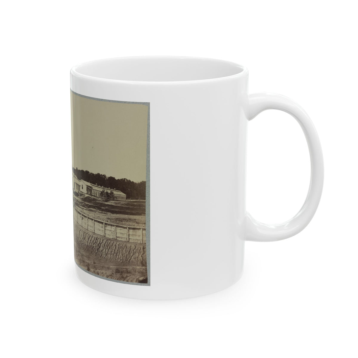 Barracks At Fort Carroll (U.S. Civil War) White Coffee Mug