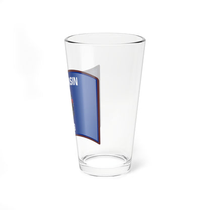 Nuvola Wisconsin flag (United States) Pint Glass 16oz