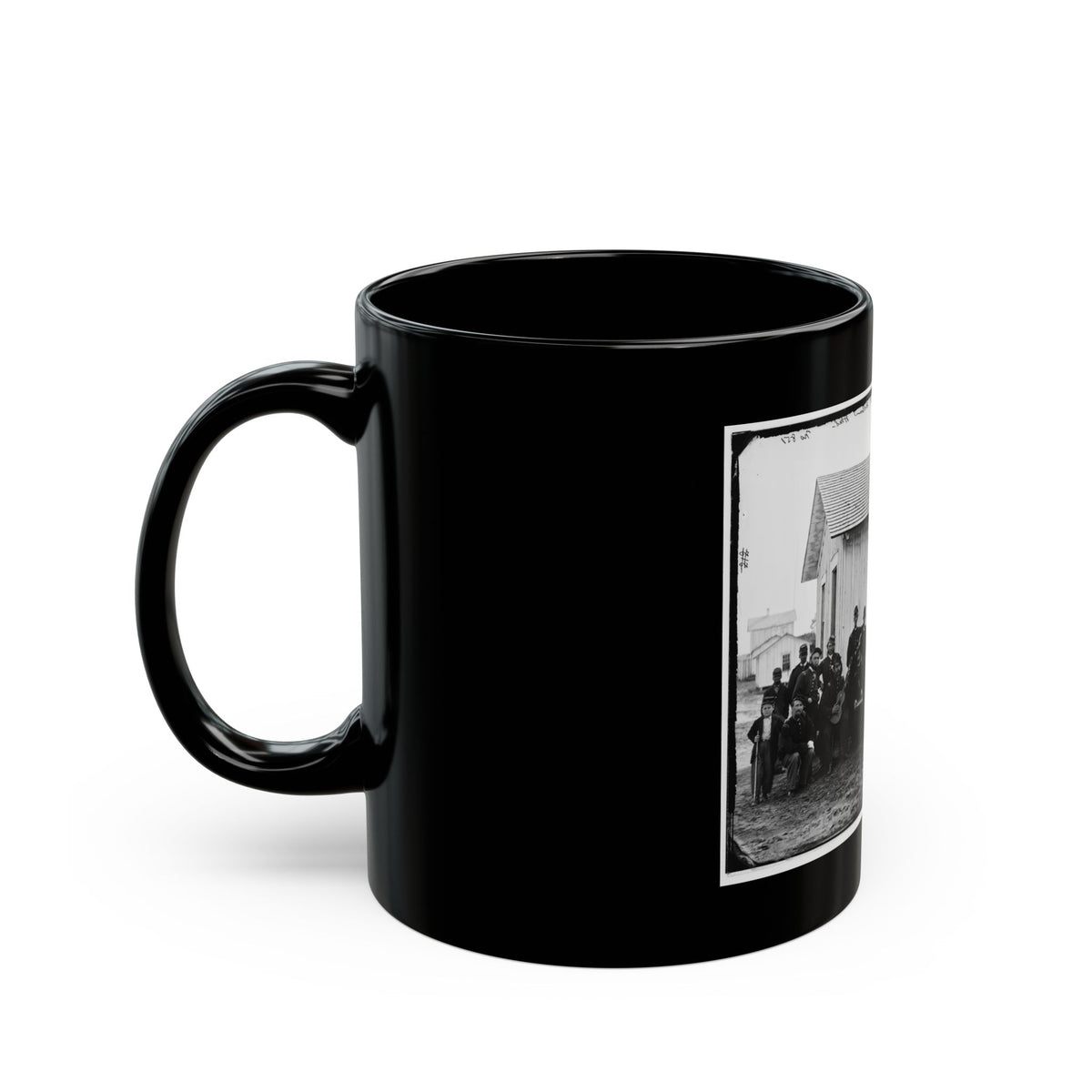 District Of Columbia. White Officers Of 4th U.S. Colored Infantry At Leisure, Fort Slocum (U.S. Civil War) Black Coffee Mug