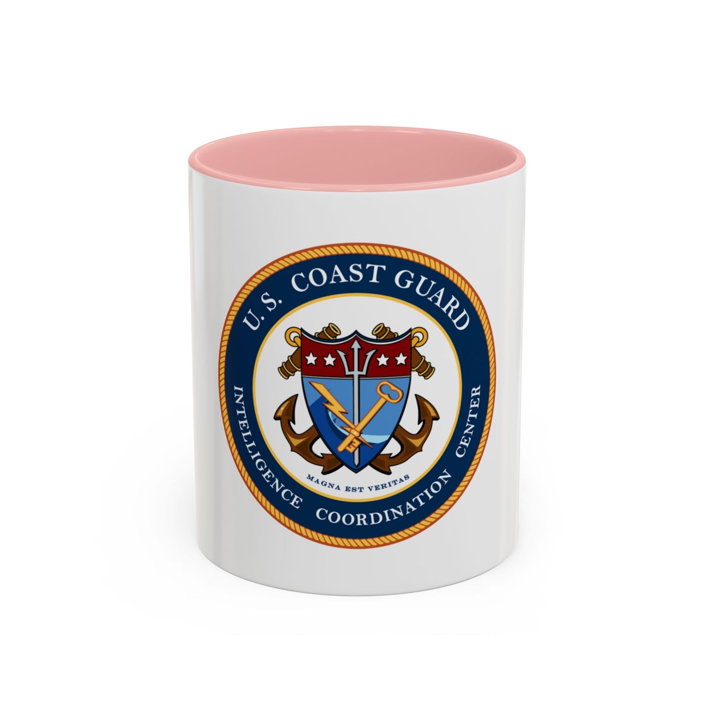 USCG Intelligence Coordination Center (U.S. Coast Guard) Accent Coffee Mug